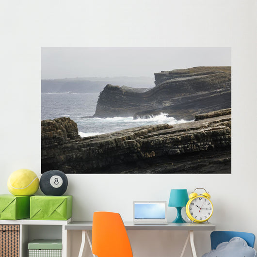 Rugged Dark Rocky Cliffs Wall Decal