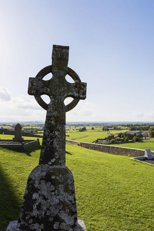 Celtic Cross Grassy Hill Wall Decal