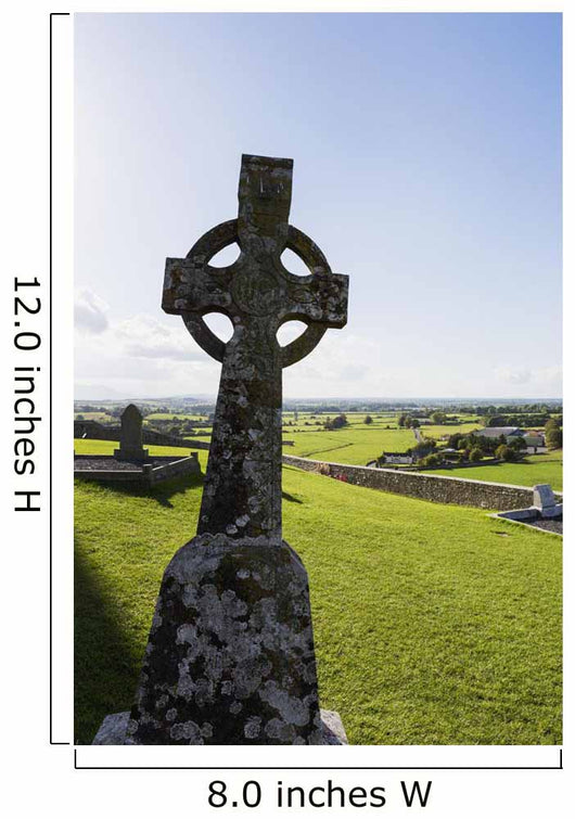 Celtic Cross Grassy Hill Wall Decal