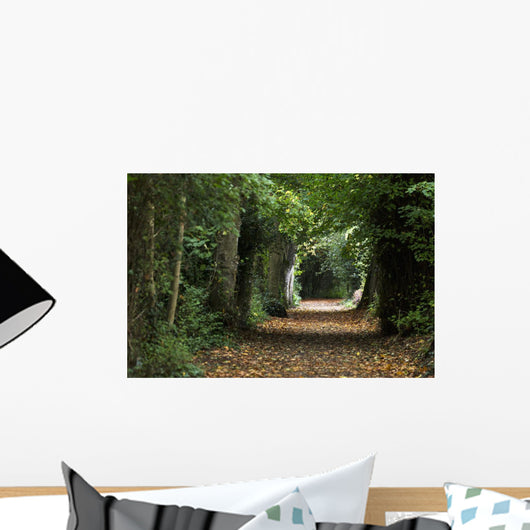 Leaf Covered Pathway Dense Wall Decal