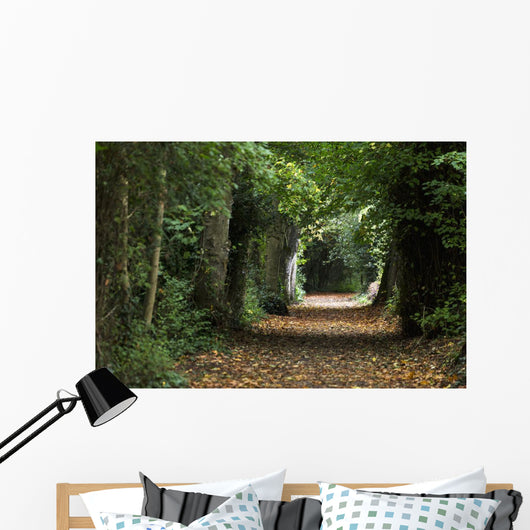 Leaf Covered Pathway Dense Wall Decal
