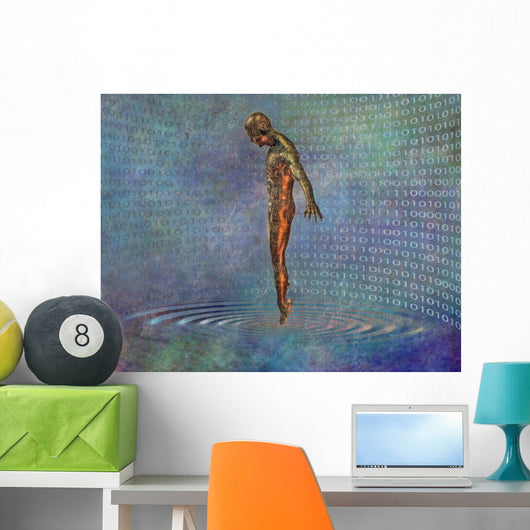 Technological Abstract Wall Mural