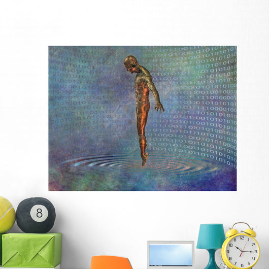 Technological Abstract Wall Mural