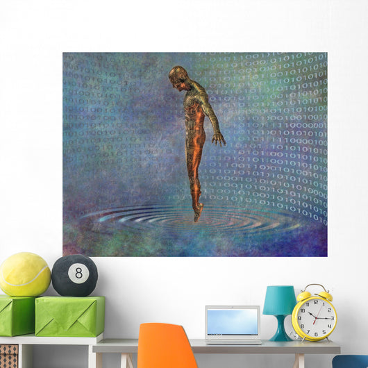 Technological Abstract Wall Mural