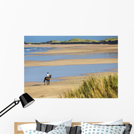 Horse and Rider Beach Wall Decal