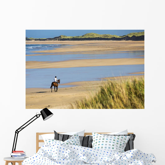 Horse and Rider Beach Wall Decal