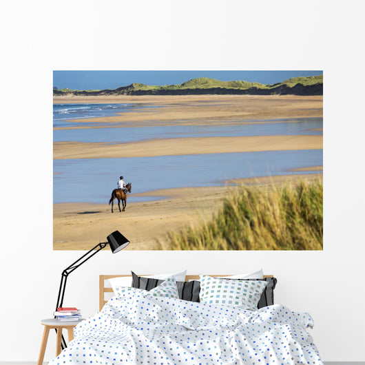 Horse and Rider Beach Wall Decal