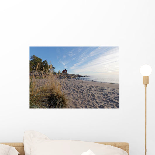 Red and White Cottage Wall Decal