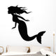 Mermaid Silhouette Swimming Wall Decal