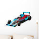 Blue Racing Car Wall Decal