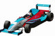 Blue Racing Car Wall Decal