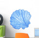 Seashell Blue  Nautical Watercolor Illustration Hand-painted Isolated Sea Element Navy Blue Ocean
 Wall Decal