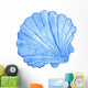 Seashell Blue  Nautical Watercolor Illustration Hand-painted Isolated Sea Element Navy Blue Ocean
 Wall Decal