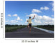 Man running away fast downhill Wall Mural