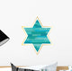 Jewish star with gold frame Wall Decal