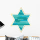 Jewish star with gold frame Wall Decal