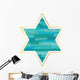 Jewish star with gold frame Wall Decal