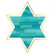 Jewish star with gold frame Wall Decal