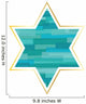 Jewish star with gold frame Wall Decal