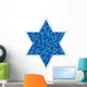 mosaic jewish star with silver frame Wall Decal