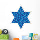 mosaic jewish star with silver frame Wall Decal