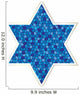 mosaic jewish star with silver frame Wall Decal