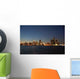 Night Skyline Downtown Detroit Wall Decal