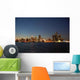 Night Skyline Downtown Detroit Wall Decal