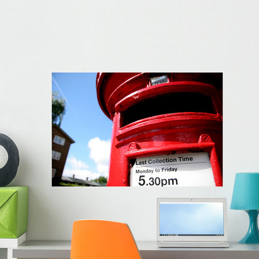 British Post Box Wall Mural