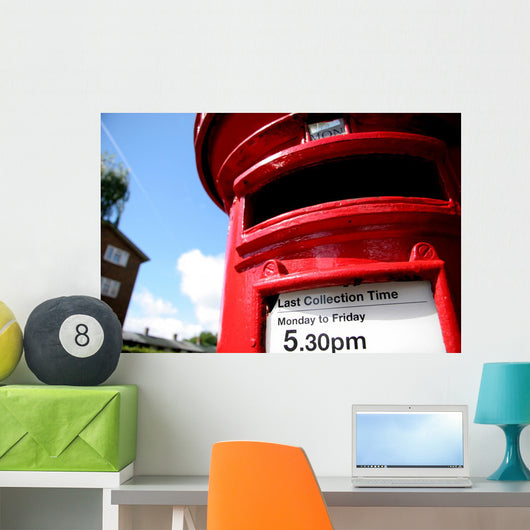 British Post Box Wall Mural