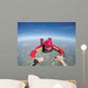 Skydiving senior man holding hands Wall Mural