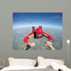 Skydiving senior man holding hands Wall Mural