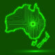 Abstract Electronic Chip Australia Wall Decal
