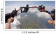 A group of friends holding hands teamwork skydiving Wall Mural
