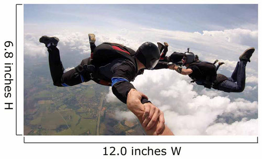 Skydiving friends having fun Wall Mural