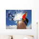 Point of view of a camera attached in the leg of the skydiver Wall Mural