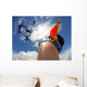 Point of view of a camera attached in the leg of the skydiver Wall Mural