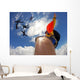 Point of view of a camera attached in the leg of the skydiver Wall Mural