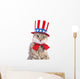 Cute patriotic cat Wall Decal