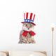 Cute patriotic cat Wall Decal