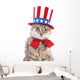 Cute patriotic cat Wall Decal
