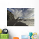 Large Waves Crash against Wall Decal Design 2