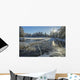 Winter Landscape with Ice Wall Decal Design 1