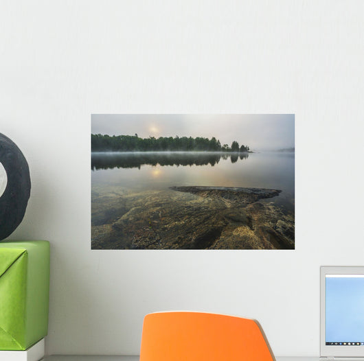 Sunrise over Tranquil Lake Wall Decal Design 2