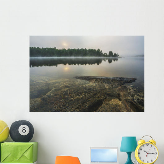 Sunrise over Tranquil Lake Wall Decal Design 2