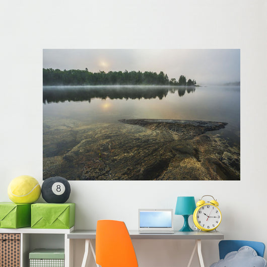 Sunrise over Tranquil Lake Wall Decal Design 2