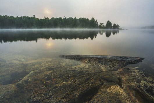 Sunrise over Tranquil Lake Wall Decal Design 2