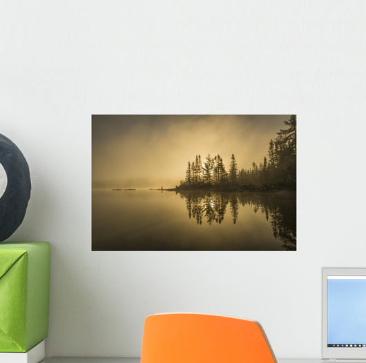 Sunrise over Tranquil Lake Wall Decal Design 1