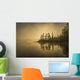 Sunrise over Tranquil Lake Wall Decal Design 1