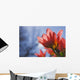 Up Red Tulips against Wall Decal